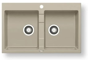 Pyramis 70053101 - Kuchynský drez SPARTA 78x50 cm granit/béžová