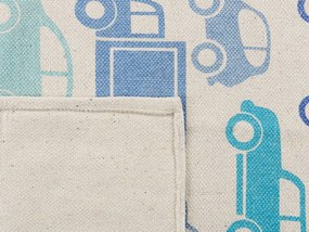 Detský bavlnený koberec so vzorom 60 x 90 cm modrý MADURAJ Beliani