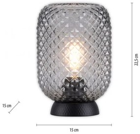 JUST LIGHT. 14906-18 - Stolná lampa REISHI 1xE27/40W/230V čierna