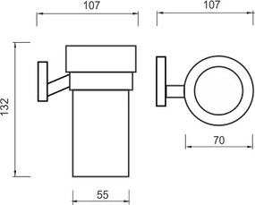 Nimco Držiak na kefky KEIRA - KE 22058KN-26