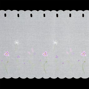 KRÁTKA ZÁCLONA NA PÚTKACH INESA 150X70 CM KVETY