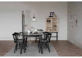 Čierny jedálenský stôl Rowico Lotta, 180 x 90 cm
