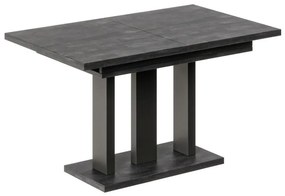 Rozkladací stôl Appia 130/210x80cm Mat čierne nohy/Betón Tmavý