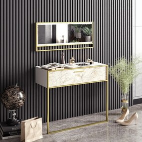 Dekoratívny stôl Polka Aynali White