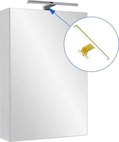 Comodo Zrkadlová skrinka Ticino 40 ZS LED-G s osvetlením Any LED 30 G, zlatá