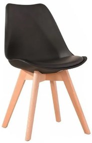 Jedálenský set 1 + 4, stôl MADO 80x80cm dub sonoma + stoličky BALI MARK čierna