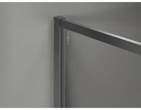Mexen Kioto-F, sprchová zástena s rámom 90 x 202 cm, 8 mm sklo námraza, grafitový profil, 800-090-104-66-30