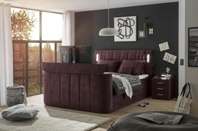 XXXLutz BOXSPRINGOVÁ POSTEĽ, 180/200 cm, baklažánová MID.YOU - Online Only spálne - 002220049301