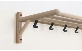 Nástenný vešiak z dubového dreva v prírodnej farbe Milford - Rowico