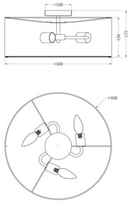 GLOBO THEO 15190D Stropné svietidlo