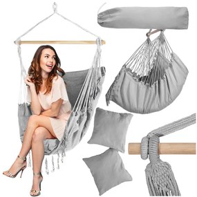 Závesné kreslo BAHIO sivé