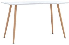 Jedálenský stôl, bielo dubový 120x60x74 cm, MDF 248304
