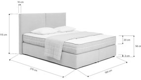 Boxspring posteľ taupe 180x200 cm Olia Bold – Bonami Selection