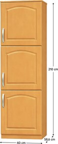 Potravinová kuchynská skriňa Lonicera MDF klasik S40/210/57 (P). Vlastná spoľahlivá doprava až k Vám domov. 1015941