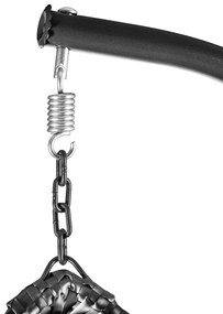 Čierne závesné kreslo KOKON so stojanom