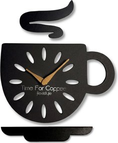 Nástenné kuchynské hodiny Cup čierne Flexistyle z17-1-dx eco