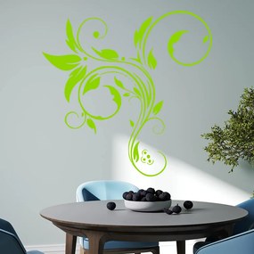Veselá Stena Samolepka Kvet v rozpuku Farba: zelená, Veľkosť: 80 x 80 cm