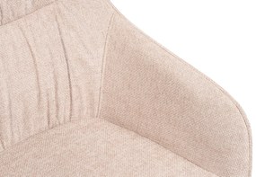 Noela Otočná jedálenská stolička látková LOREN hnedá/krémová