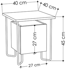 Nočný stolík Acres Nightstand Dark Coffee