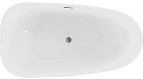 Mexen Giada, voľne stojaca vaňa 170 x 90 cm, biela lesklá, grafitová matná, 52741709000-95