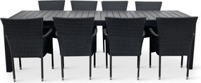 Noela Záhradný jedálenský set Grande Pasto + 8x ratanové kreslo Bali