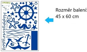 Veselá Stena Samolepka na stenu na stenu Modré spomienky