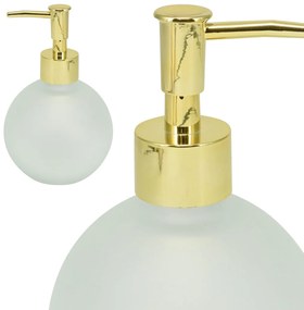 Dávkovač mydla Globe, biela/so zlatými prvkami, 400 ml