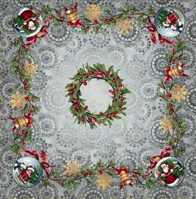 Texicop Gobelínový vianočný obrus Eden 906 GR 100x100 cm