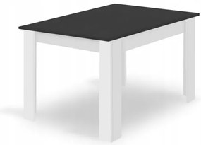 Jedálenský stôl čierny / biely so štyrmi stoličkami OSAKA čierne / biele