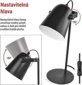 Stolná lampa Nina čierna