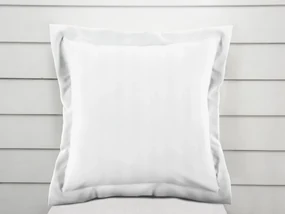 Biante Damašková obliečka na vankúš s lemom Atlas Grádl DM-011 Biela - pásiky 2 cm 40 x 40 cm