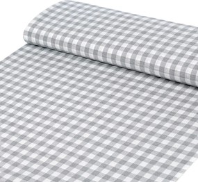 Biante Dekoračný štvorcový obrus Rebeka RE-019 Sivo-biela kocka stredná 90x90 cm