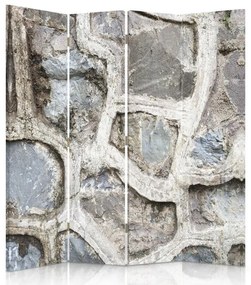 Gario Paraván Sivá kamenná stena Rozmery: 145 x 170 cm, Prevedenie: Otočný paraván 360°
