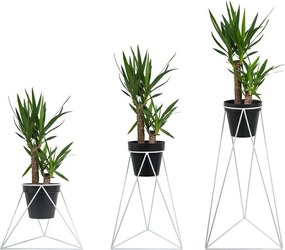 STOJAN NA KVETINÁČ TRIANGLE 40X45X24 CM BIELA