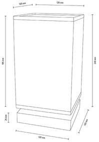 Spot-Light DO70774174 - Stolná lampa FIRE 1xE27/25W/230V dub/béžová