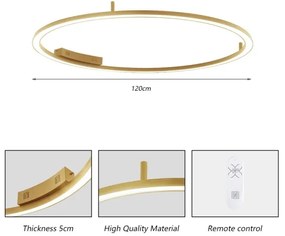 Immax NEO 07290-120G-LED+CCT stmievateľné stropné svietidlo FINO 72W/230V Tuya pr. 120 cm+DO