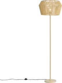 Stojaca lampa béžová s tienidlom z papierového lana 50/50/30 - Simplo