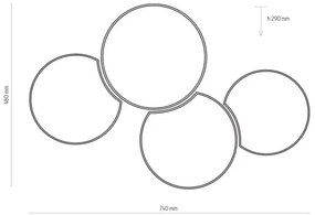 Stropné svietidlo MONA 4xE27/15W/230V biela
