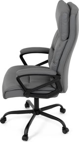 Kancelárske kreslo PEDRO — ekokoža, sivá
