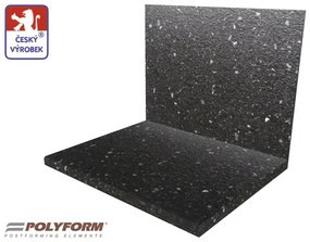 Kuchynská pracovná doska MYRIADE BLACK/MRAMOR ITALIA 10x640x4100 mm