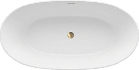 Rea Roma, voľne stojaca akrylátová vaňa 1700x750x595 mm, biela lesklá, REA-W0128