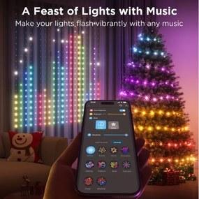 Govee - LED RGB Stmievateľná dekoračná reťaz LED/15W/230V IP65 Wi-Fi