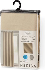 ZÁVES NA KÚŽKOCH NERISA 140X250 CM BÉŽOVÁ