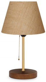Béžová stolová lampa s textilným tienidlom (výška 14 cm) Mardin – Opviq lights