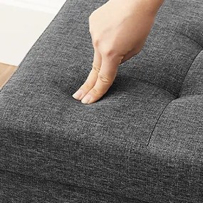 Taburet s úložným prostorem Nestro 30 cm šedý