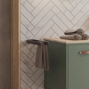 NIMCO MAC 29098-90 - Nástenný vešiak na uteráky MAYA 37 cm matná čierna