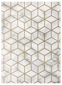 Koberec EMERALD exkluzívny 1014 glamour, kocky krémovo / zlatý