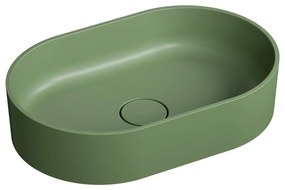 Omnires Ovo M+ umývadlo 55x36 cm oválny pultové umývadlo zelená OVOUNOL