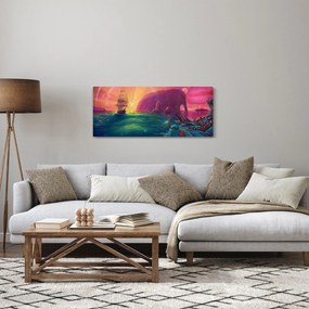 Obraz - Olejomaľba, Plavba do fantastickej ríše (120x50 cm)
