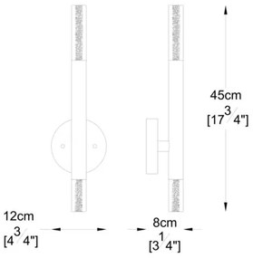 Nástenné svietidlo ONE LED W0461-02E-F4F4 chróm